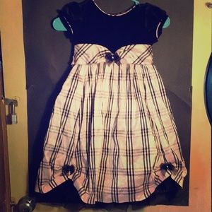 Black and pink formal dress.